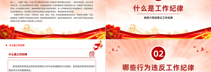 优质党的六大纪律之工作纪律解读PPT党课