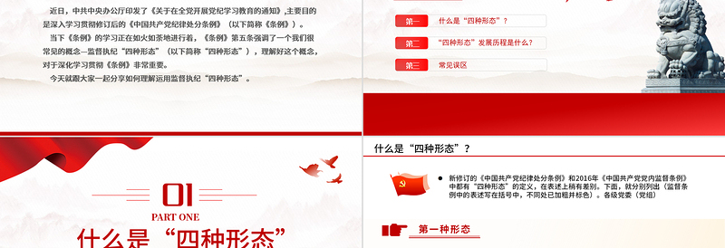 精品监督执纪“四种形态”解读PPT党政风2024年党纪学习教育主题课件