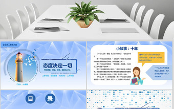 时尚大气企业文化团队建设员工管理培训心态培训课件ppt模板