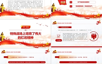 红色渐变传承红岩精神走好新的征程PPT红色大气党员干部学习解读红岩精神专题党课课件模板