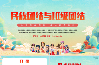 民族团结与班级团结PPT党建风加强民族团结维护社会稳定专题课件模板下载