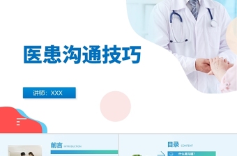 时尚大气绿色简约风医患沟通技巧培训课件PPT