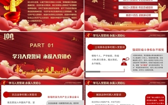 精美大气从入党誓词领悟党员的初心和使命ppt专题党课课件
