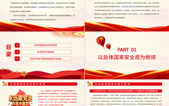 大气精美深刻认识中国特色国家安全道路PPT党政风党员干部学习教育专题党课课件模板