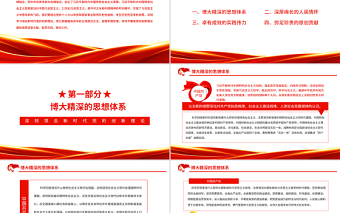 红色创意深刻领会新时代党的创新理论PPT党政风党员干部学习教育专题党课
