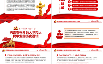 2025把青春奋斗融入党和人民事业的三重逻辑PPT精品学习贯彻总书记在庆祝共青团成立100周年大会上的重要讲话精神专题