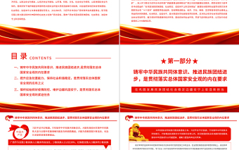 红色党政风在巩固发展民族团结社会稳定边疆安宁上彰显新担当PPT红色党政风党员干部深入学习总体国家安全观专题党课课件