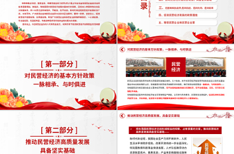 精品解读2025民营企业座谈会PPT红色精美促进民营经济发展党课课件