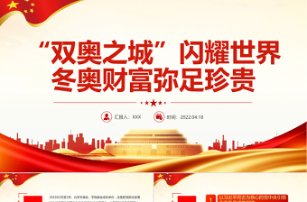 极简风精美“双奥之城”闪耀世界冬奥财富弥足珍贵PPT专题课件模板