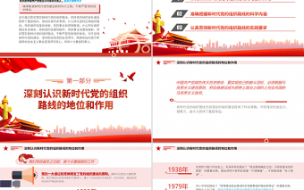 红色简洁深刻认识把握新时代党的组织路线PPT党的组织建设党课课件下载