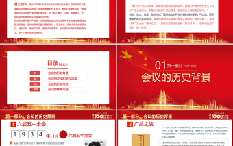 大气精美党史学习遵义会议PPT建党100周年党支部建设党政活动党史知识党性教育辅导党课 PPT模板-含讲稿
