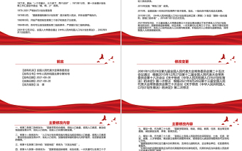 红色简洁中华人民共和国人口与计划生育法全文学习材料PPT课件模板下载