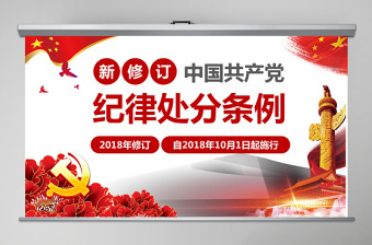 大气简洁原创学习新修订中国共产党纪律处分条例PPT-版权可商用