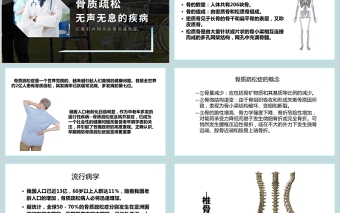 极简时尚世界骨质疏松日PPT骨质疏松防治关注骨骼健康医疗科普知识宣传课件