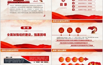 红色党建风国企党建工作总结PPT各基层党支部开展工作总结汇报主题教育专题党课课件