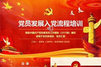 2025党支部党员发展入党培训流程ppt模板幻灯片
