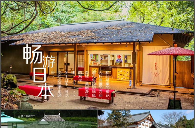 大气精美日本文化日本旅游风光印象PPT
