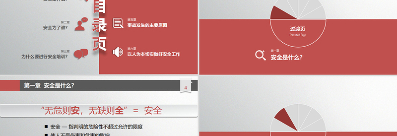 红色立体风安全生产培训课件通用课件PPT模板