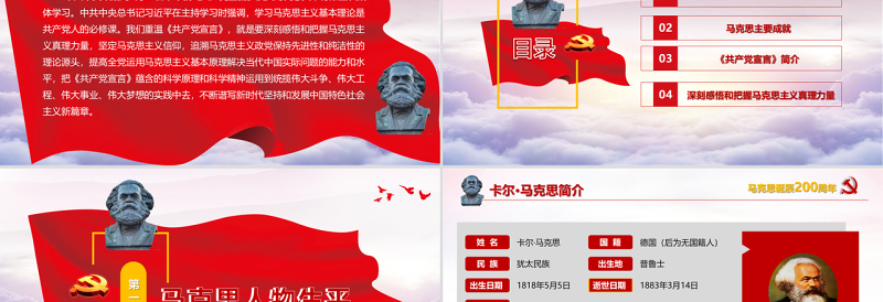 优秀克思诞辰200周年重温共产党宣言PPT