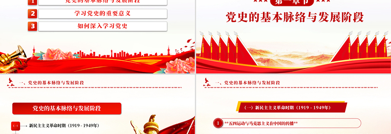 简洁风学习党史汲取智慧与力量PPT简洁风学党史强信念课件