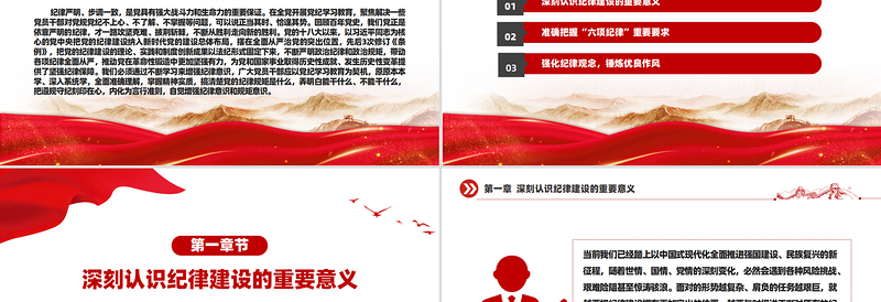 红色党政风强化纪律观念锤炼优良作风廉政教育微党课PPT课件