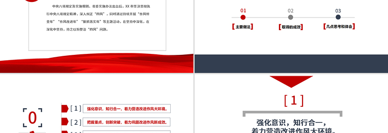 中国风纠正“四风”成效汇报与经验交流材料PPT