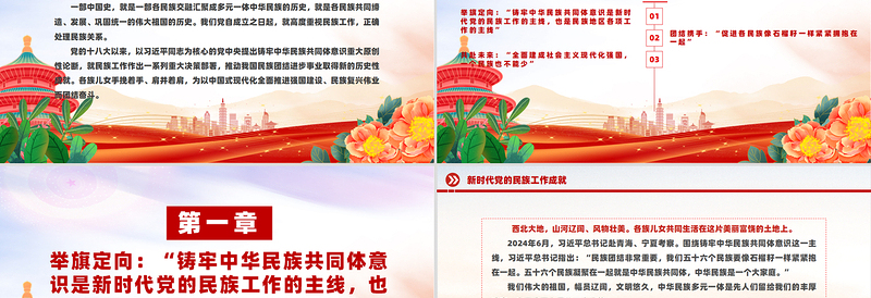 新时代党的民族工作成就PPT党政风铸牢中华民族共同体意识课件下载