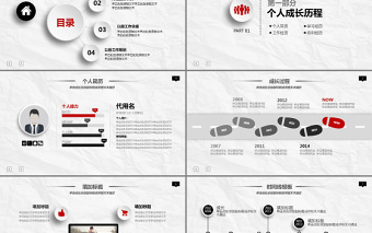 大气时尚职业生涯规划PPT模板课件