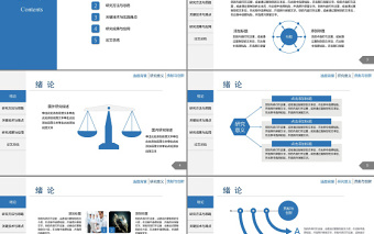 动态稳重蓝黑简约论文答辩PPT模板 时尚大气新大学生毕