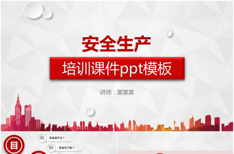 大气精美微粒体企业安全生产管理培训PPT模板