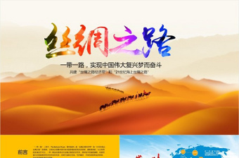 2025一带一路新丝绸之路党课培训ppt模板