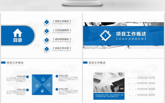 大气精美微立体商务项目工作汇报通用PPT动态模板