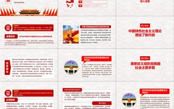 简洁实用十九大新党章学习解读PPT中国共产党章程PPT