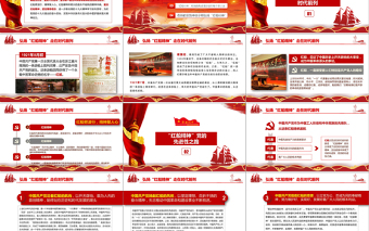 优秀十九大会议精神红船精神新时代精神时代前列动态PPT模板