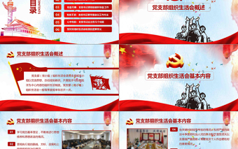 精美简洁完整版配演讲稿党支部书记如何主持召开组织生活会PPT模板