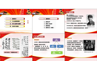 红色大气学习雷锋精神党课PPT课件