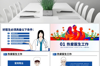 极简风原创医院医生医疗医学护理年终工作总结培训PPT-版权可商用