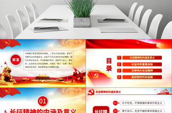 精品原创纪念长征胜利83周年弘扬伟大长征精神红色精神PPT-版权可商用