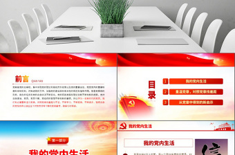 极简风原创不忘初心牢记使命对照党章党规找差距PPT-版权可商用