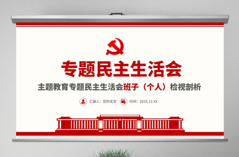 优秀原创主题教育专题民主生活会党组班子个人检视剖析ppt