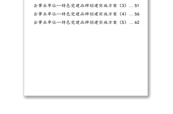 精选党政机关企事业单位特色党建品牌创建方案(11篇2.6万字)