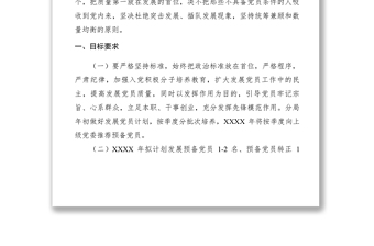 精品发展党员工作计划