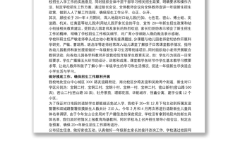 优质招生工作自查报告