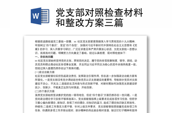 通用党支部对照检查材料和整改方案三篇