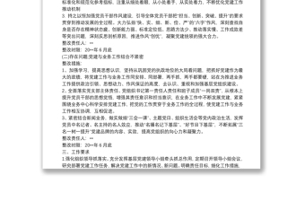全新党支部书记抓基层党建工作问题整改方案