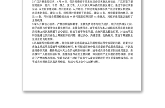 实用党委班子主题教育民主生活会准备情况汇报