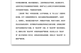 精选党内政治生活庸俗化交易化问题自查报告