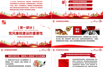 简洁大气全面从严治党PPT抓好党风廉政建设宣传教育月活动专题辅导党课课件