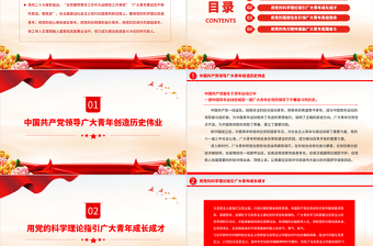 新时代中国青年要坚定不移听党话、跟党走PPT大气党建风党员干部学习教育专题党课党建课件