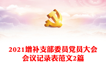 优质增补支部委员党员大会会议记录表范文2篇